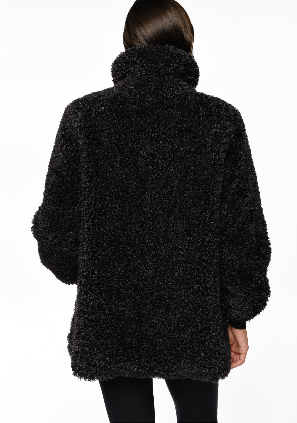 MILU Kunstfell Jacke schwarz