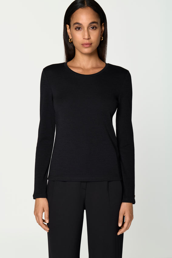 PACE Wolle Top schwarz