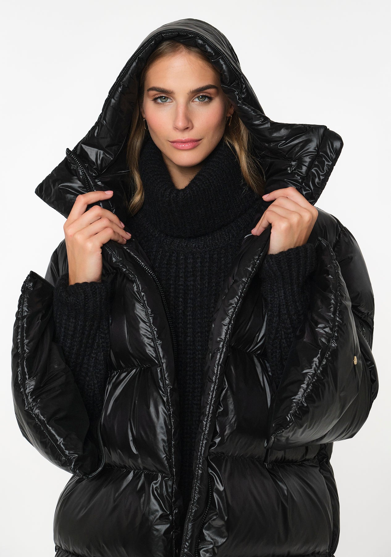 SQN Puffer Jacke schwarz