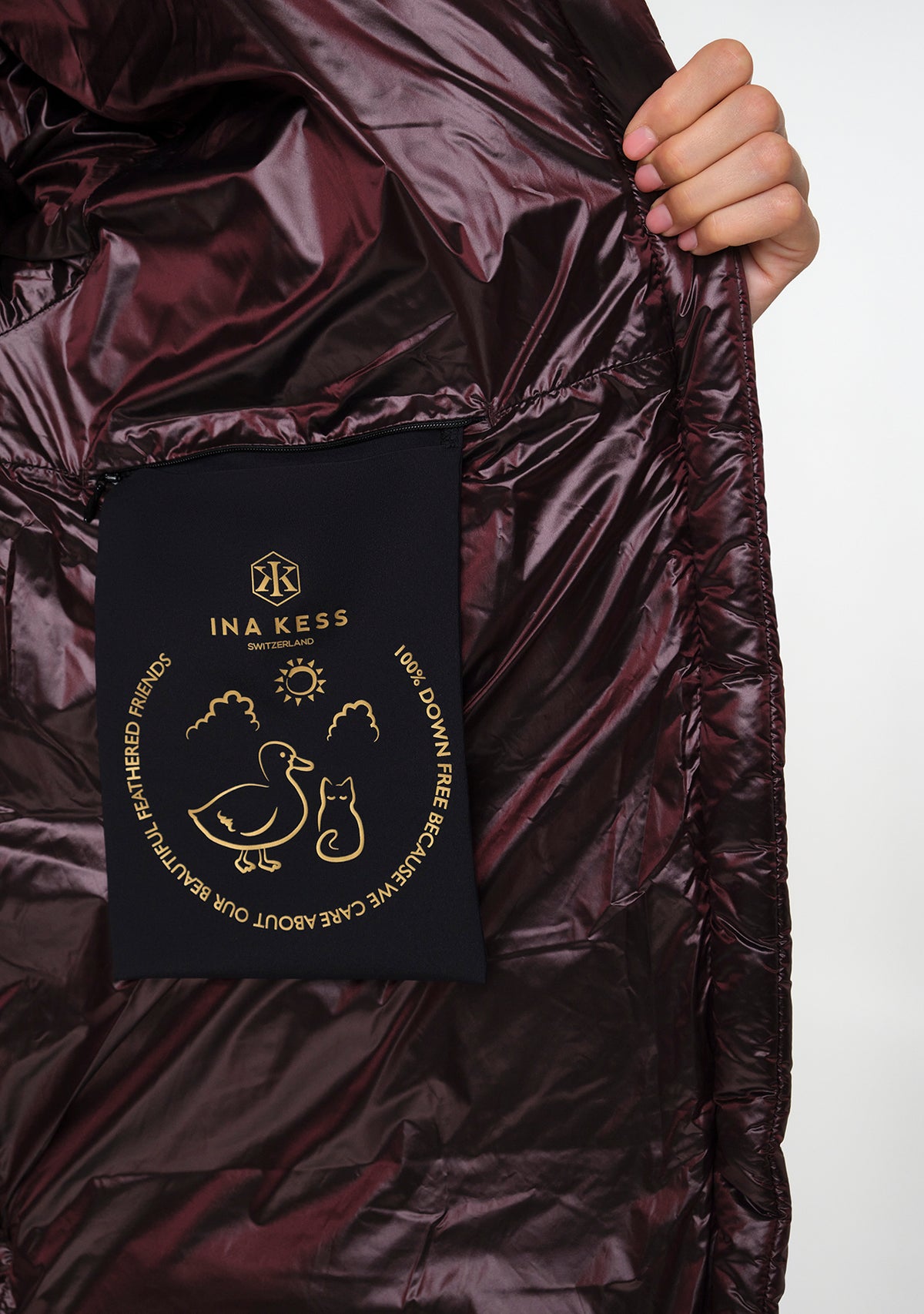 ORIGO Kunstdaunenjacke tawny port