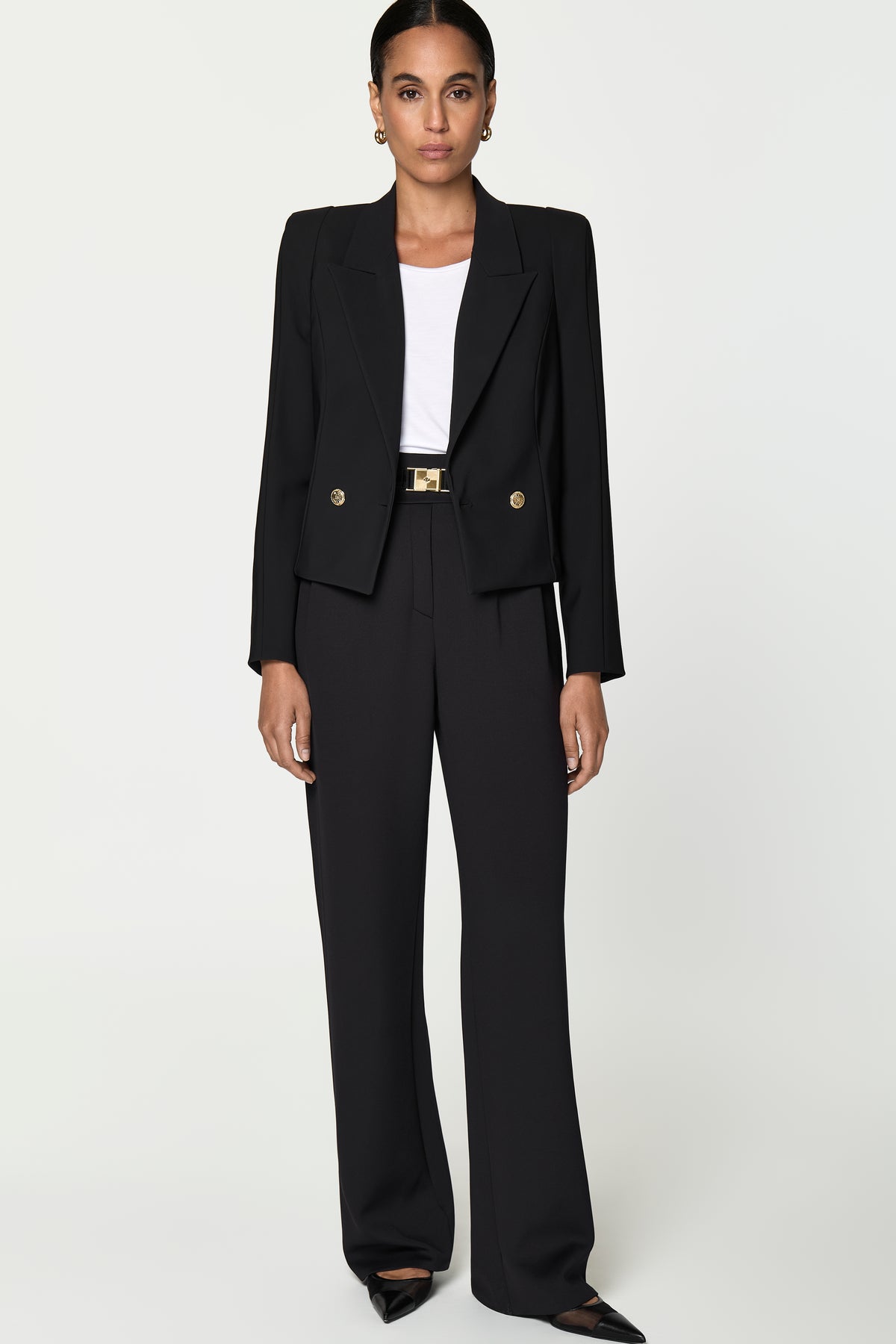 TROINA Stretch Blazer schwarz