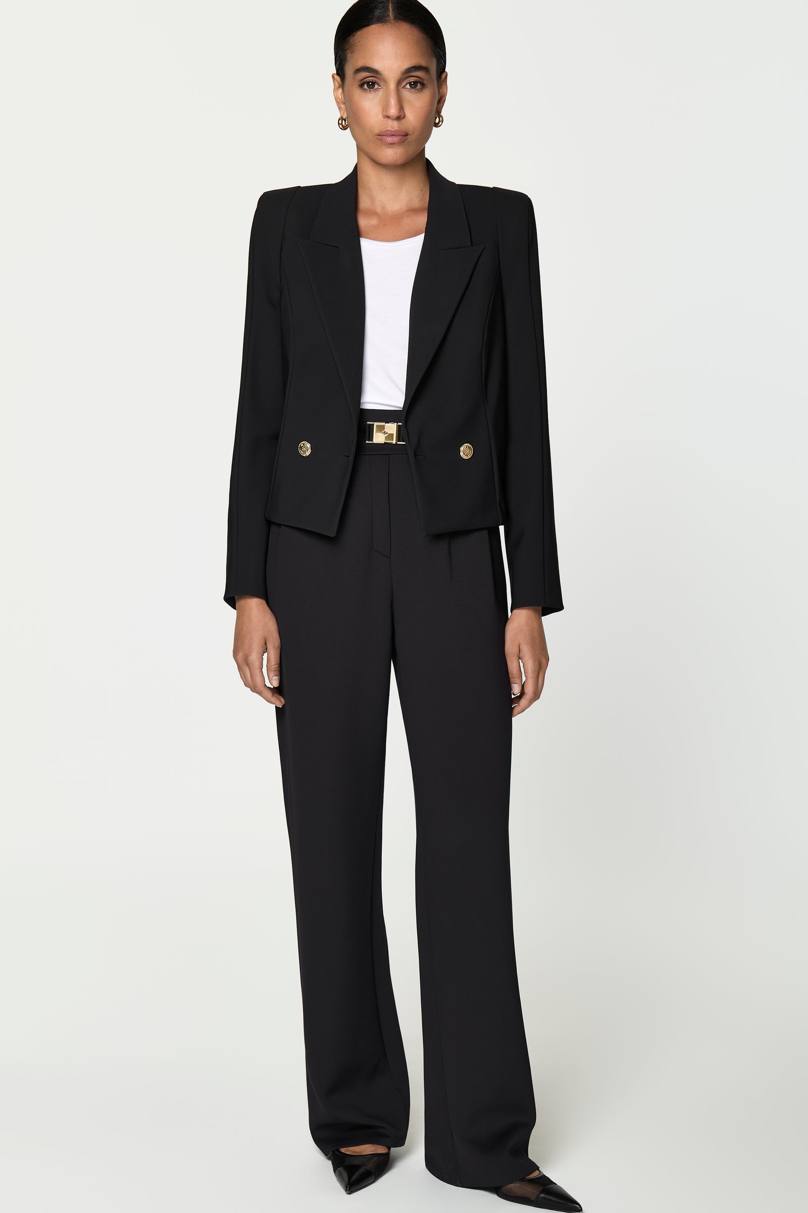 TROINA Stretch Blazer schwarz