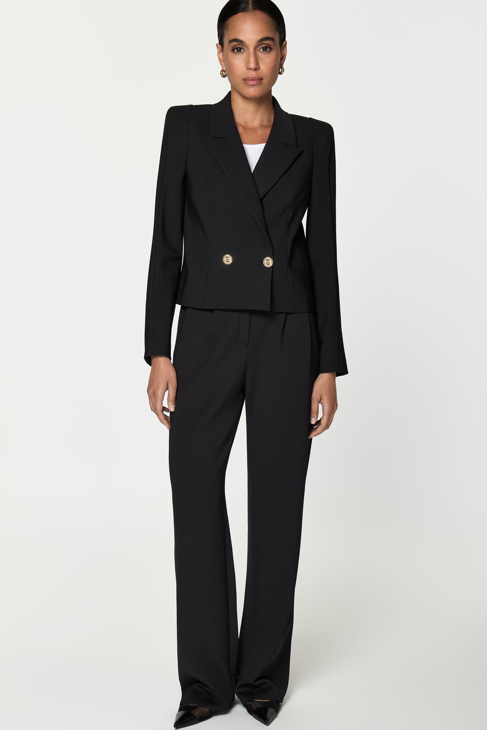 TROINA Stretch Blazer schwarz