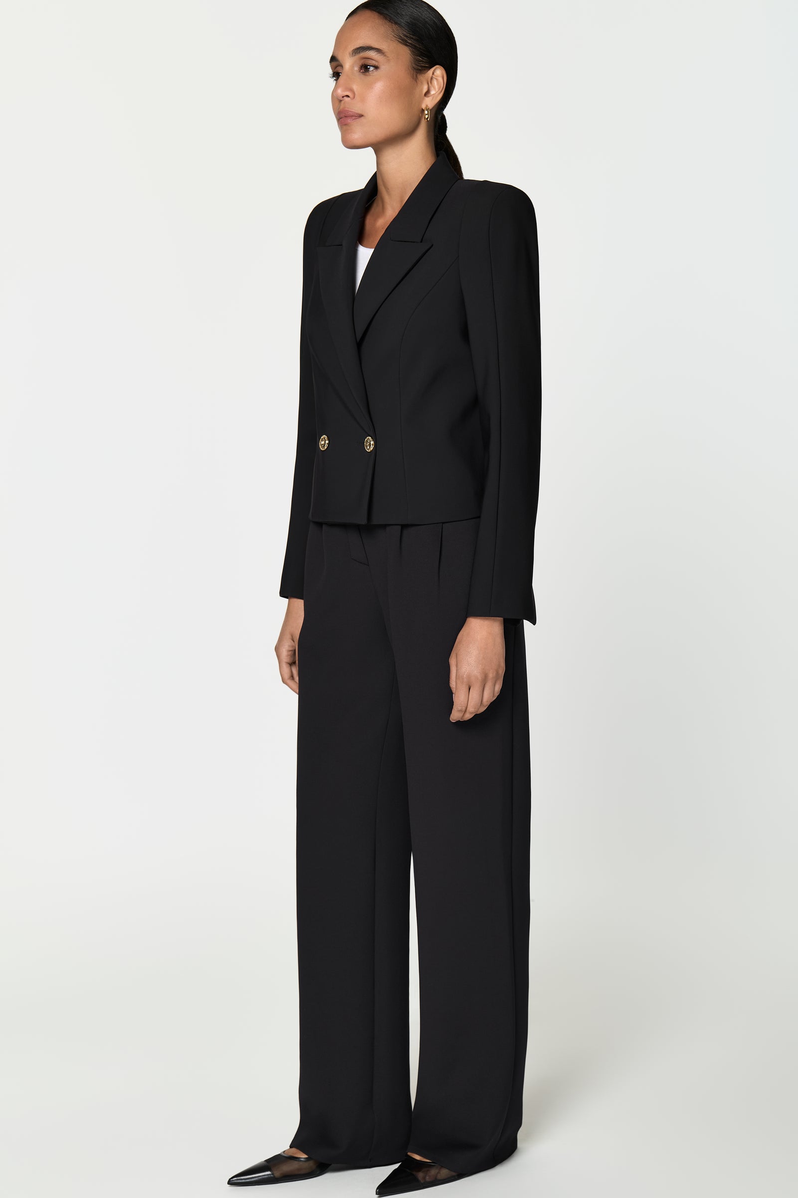 TROINA Stretch Blazer schwarz