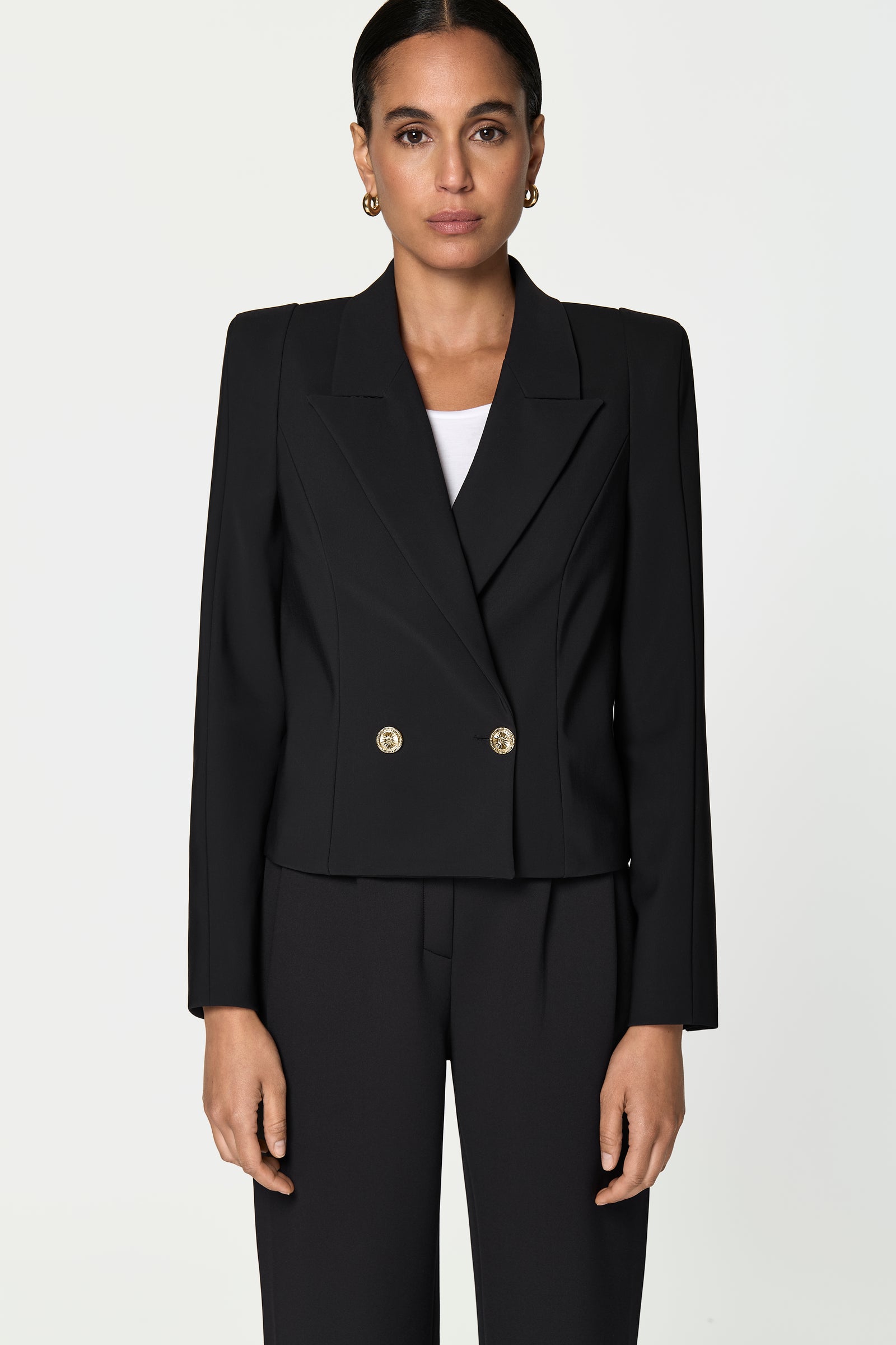 TROINA Stretch Blazer schwarz