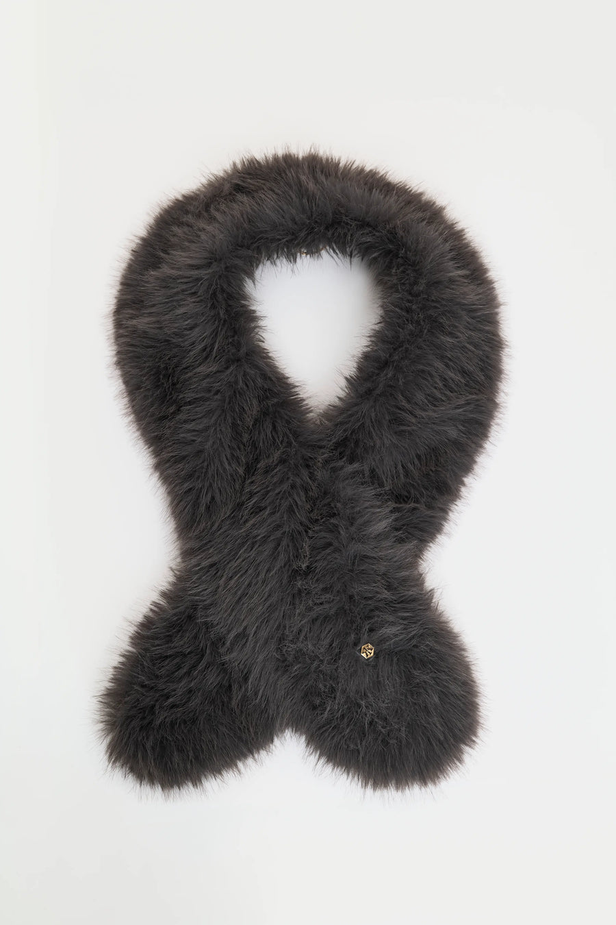 BRINA Faux Fur Scarf crystal grey