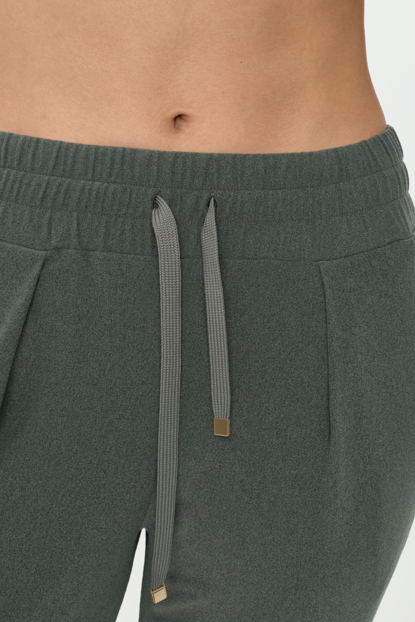 LUXE PLUSH Track Pants vetiver green