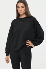 MERLIN Sweater white print