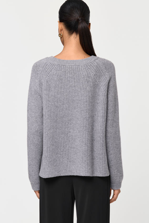 MANERA Kaschmir-Pullover grau