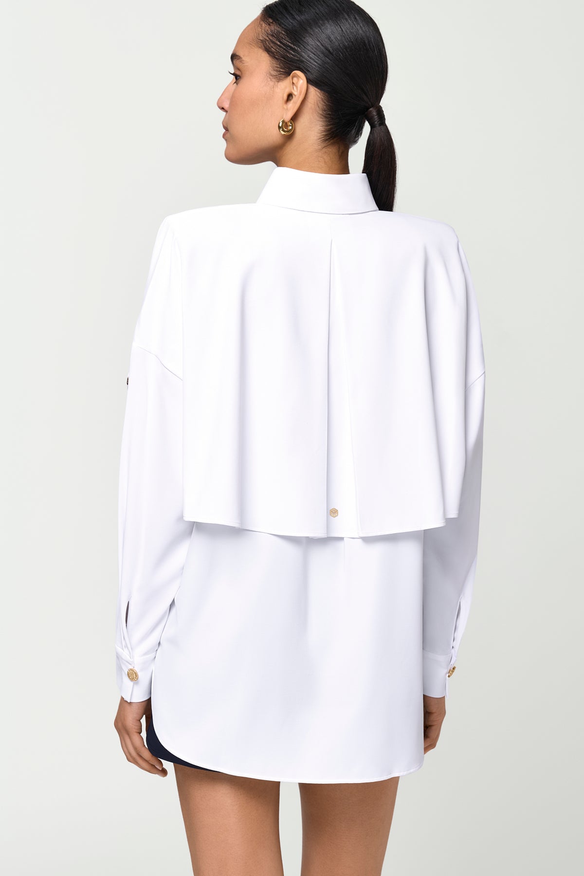 DISQUE Trench Shirt white