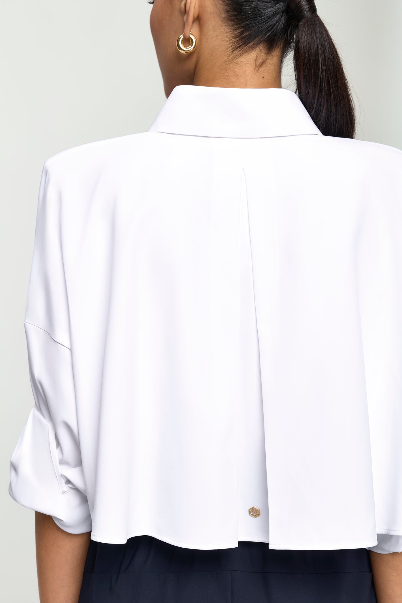 DISQUE Trench Shirt white