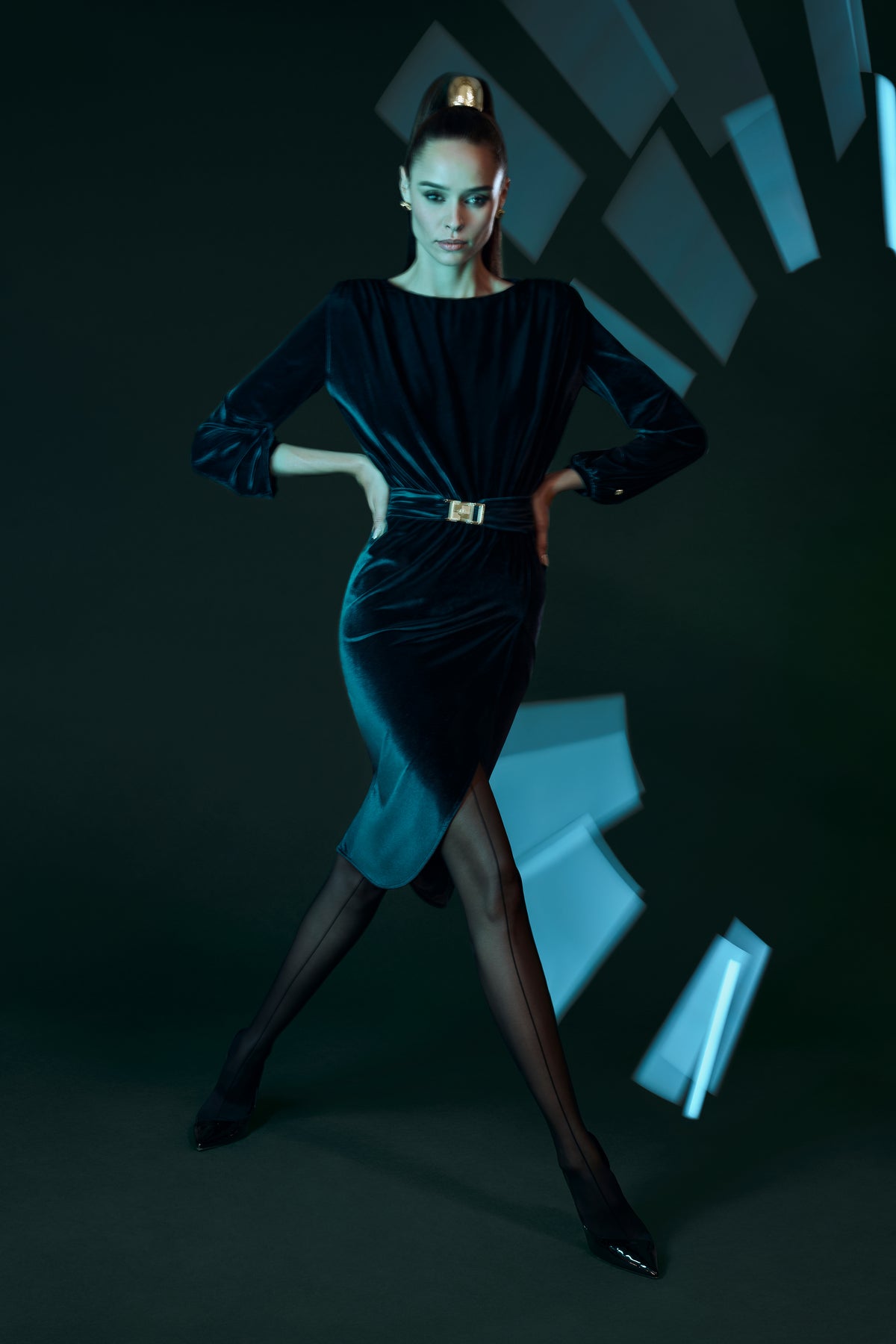 STARLIT Velvet Dress midnight