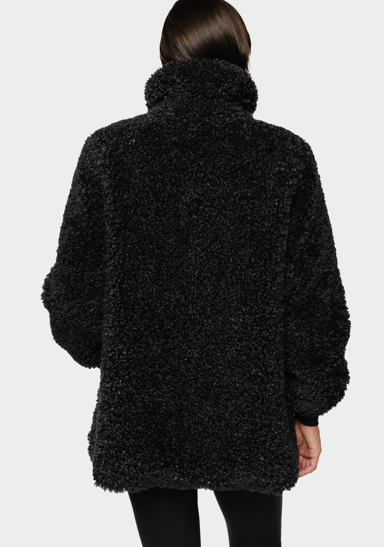 MILU Kunstfell Jacke schwarz