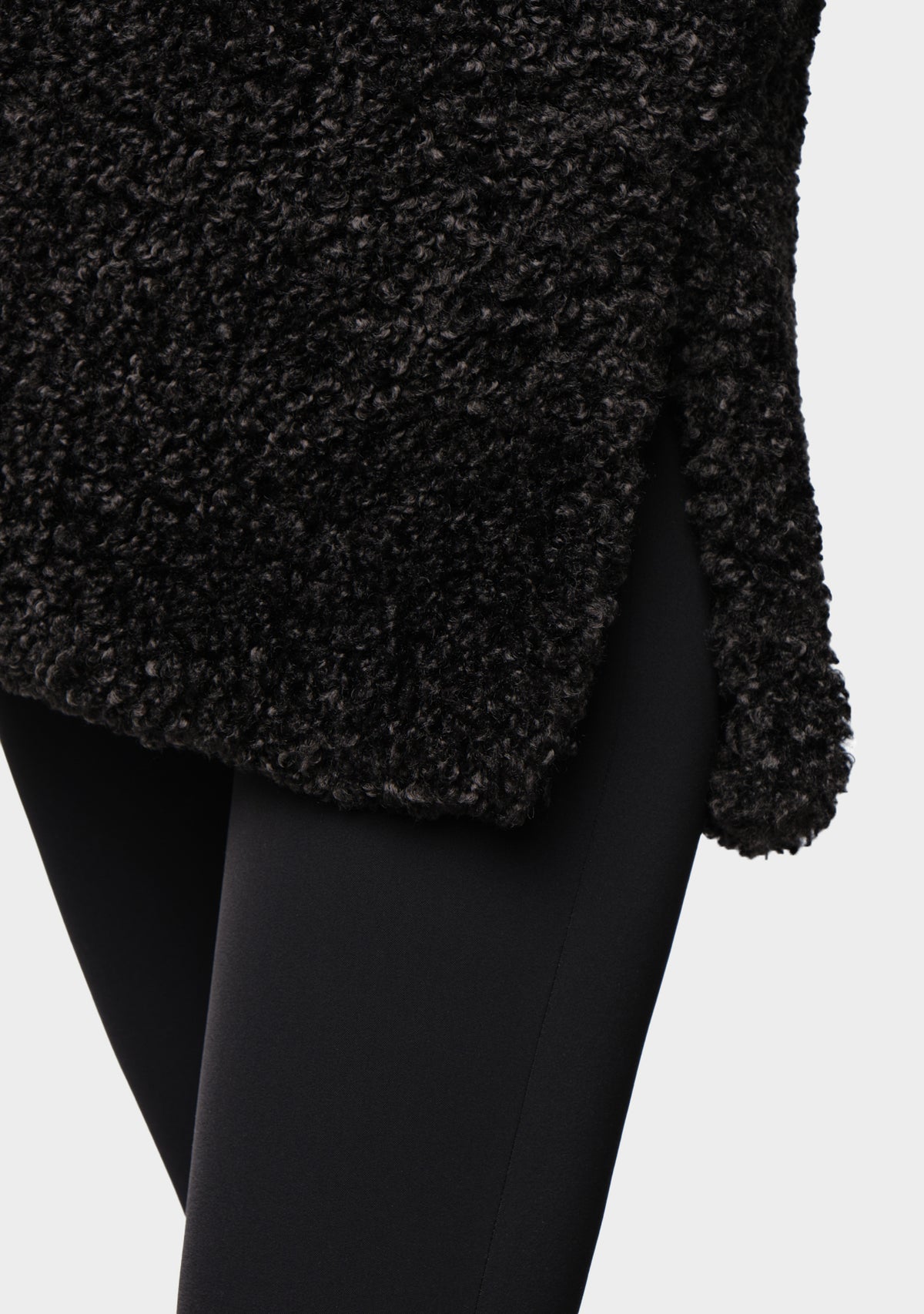 MILU Kunstfell Jacke schwarz