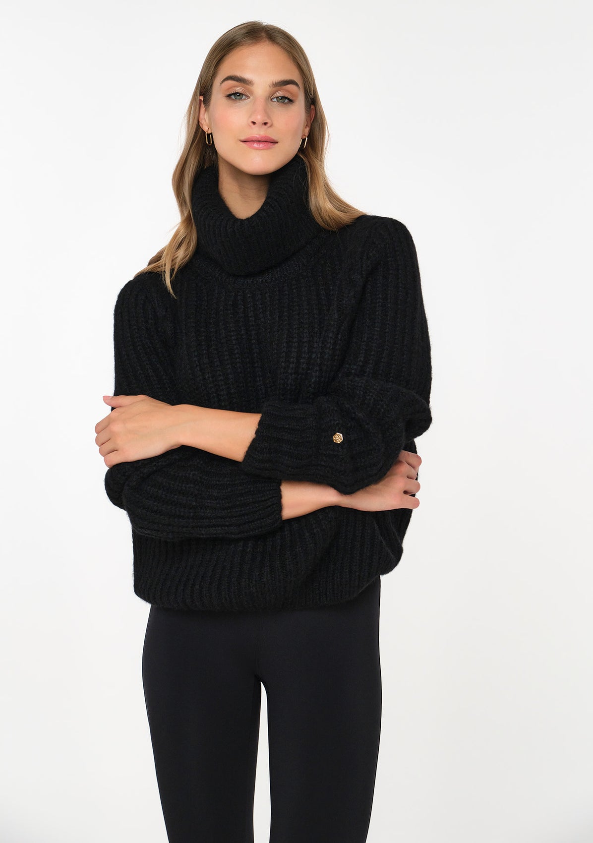 PELLICI Alpaca-Blend Pullover schwarz