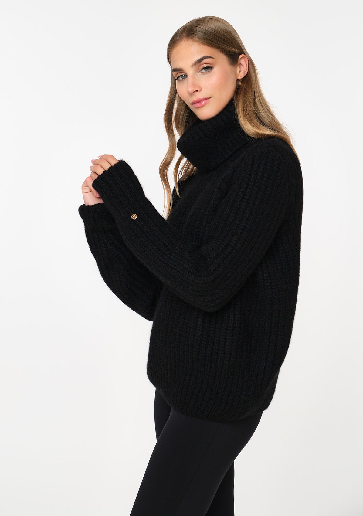 PELLICI Alpaca-Blend Pullover schwarz