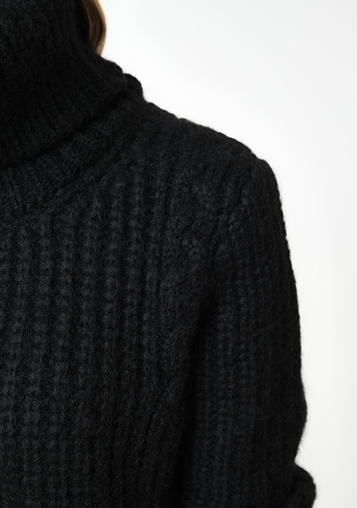 PELLICI Alpaca-Blend Pullover schwarz