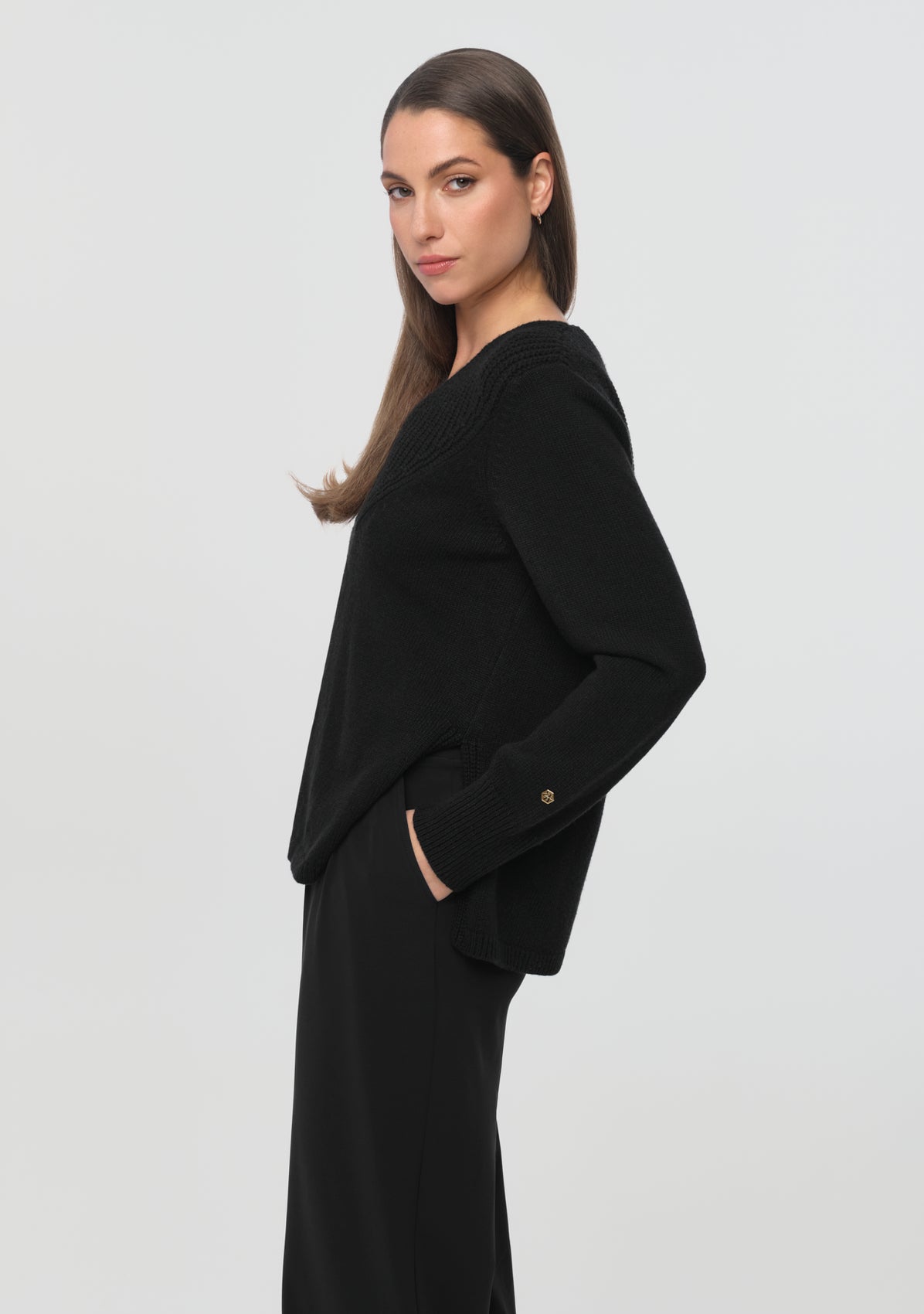 NEROLA Merino Cashmere Pullover black