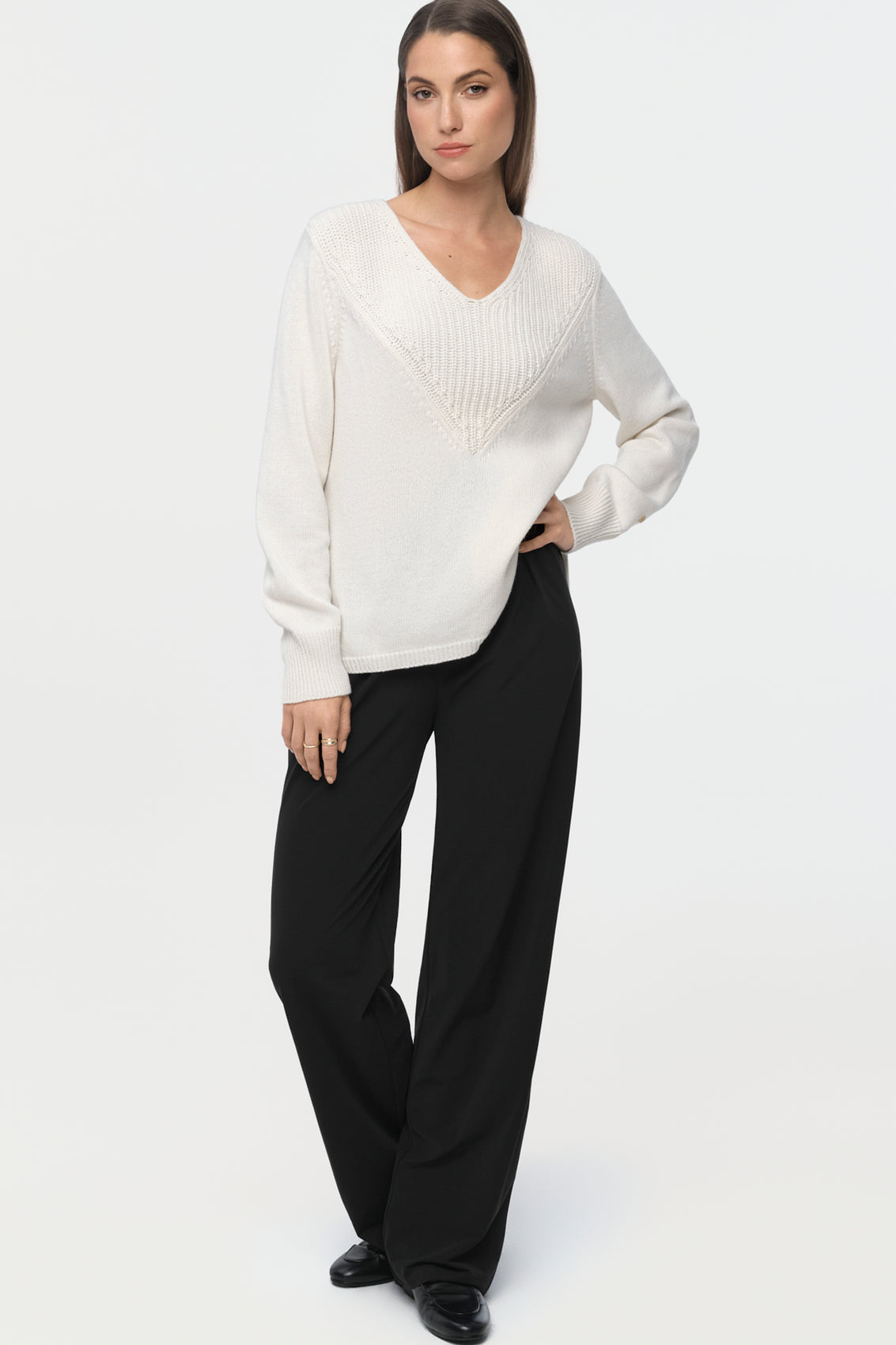 NEROLA Merino Cashmere Pullover cajo
