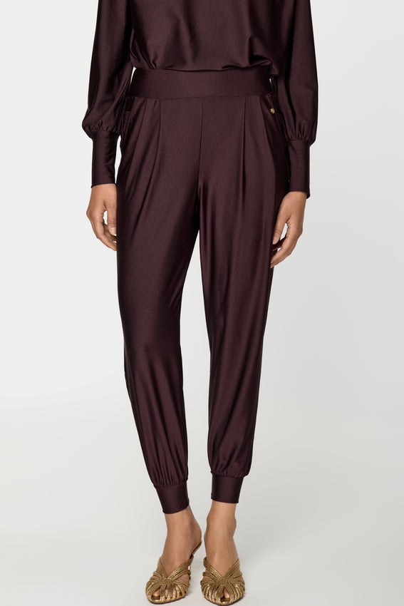 AURA Stretchhose tawny port