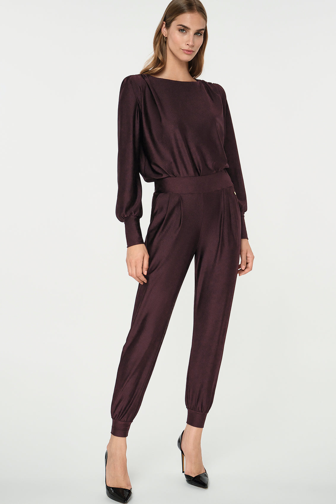 AURA Stretchhose tawny port