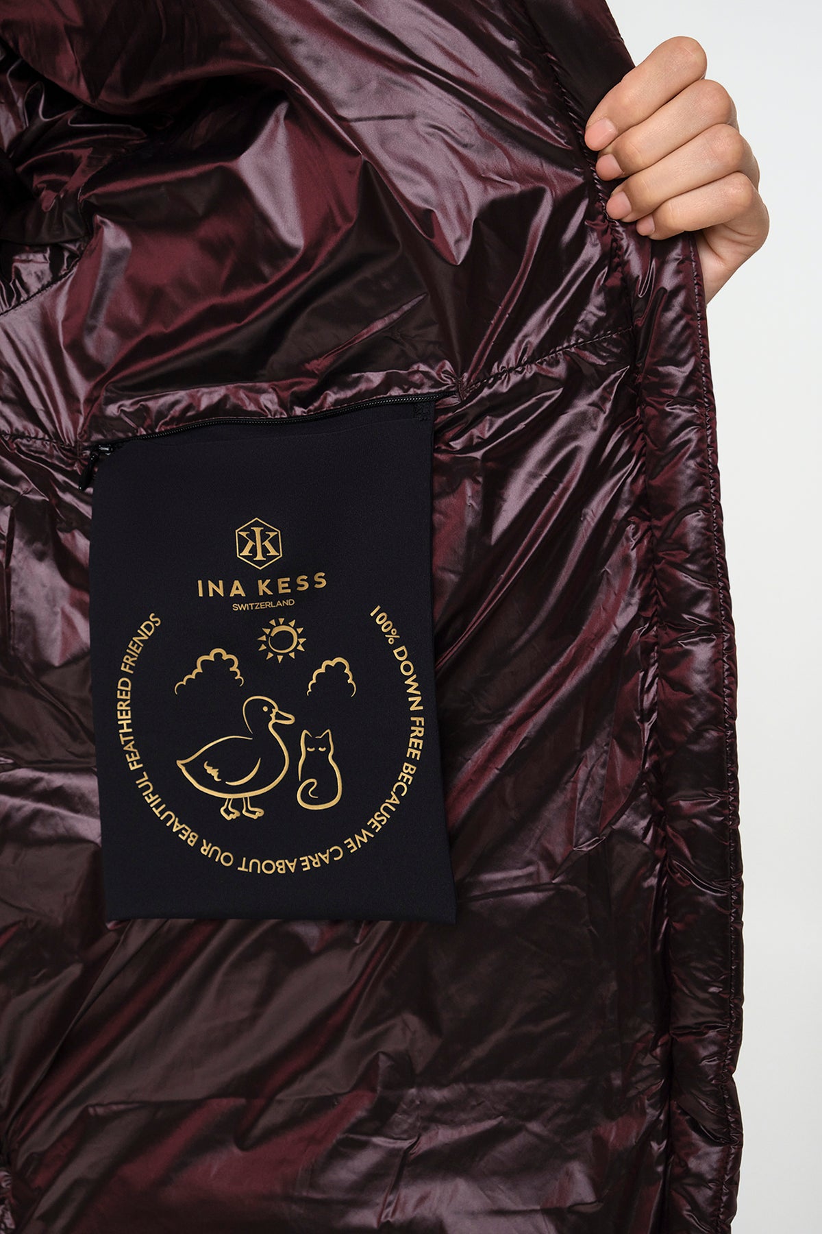 SQN Puffer Jacke tawny port