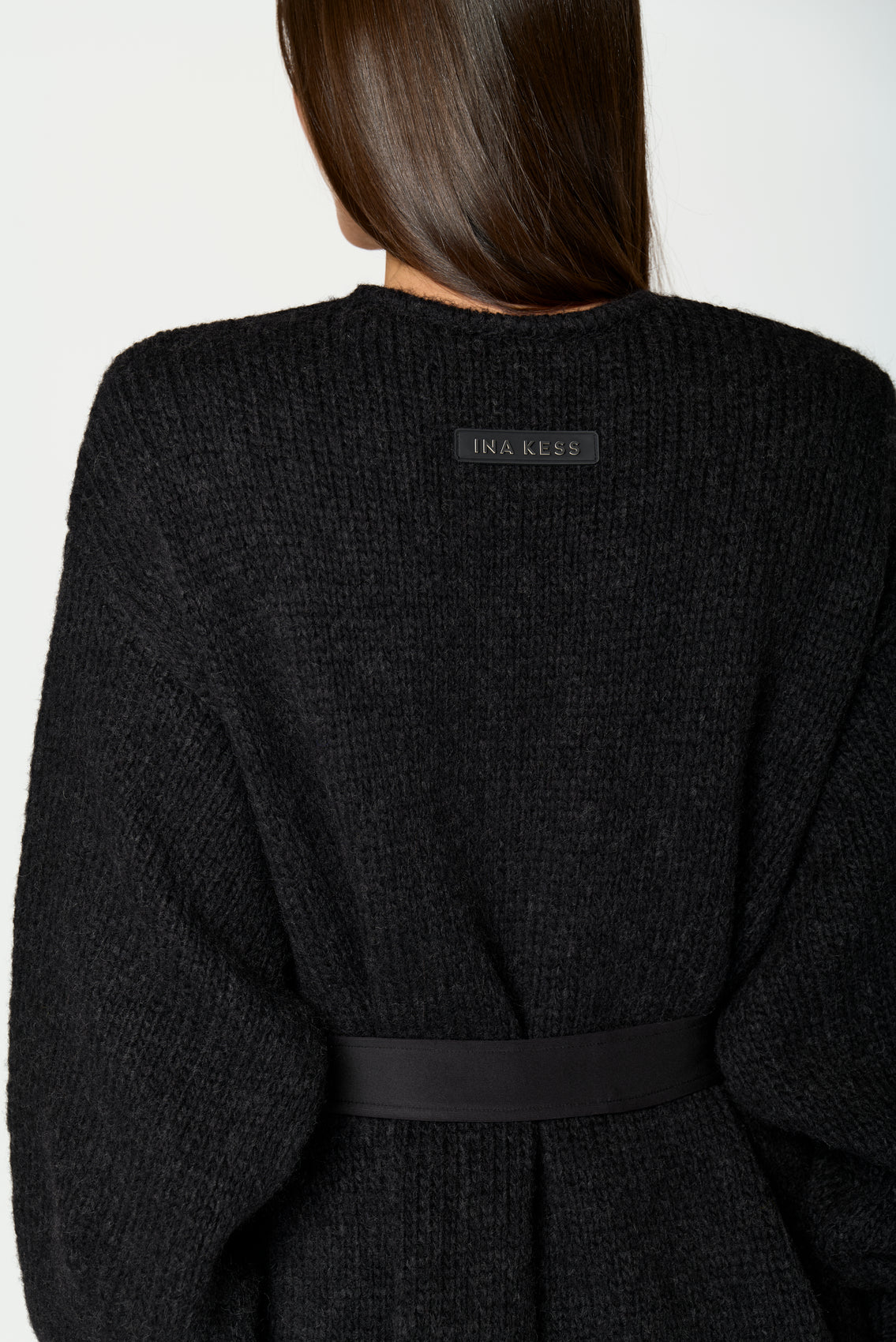 CANOLO Cardigan schwarz melange