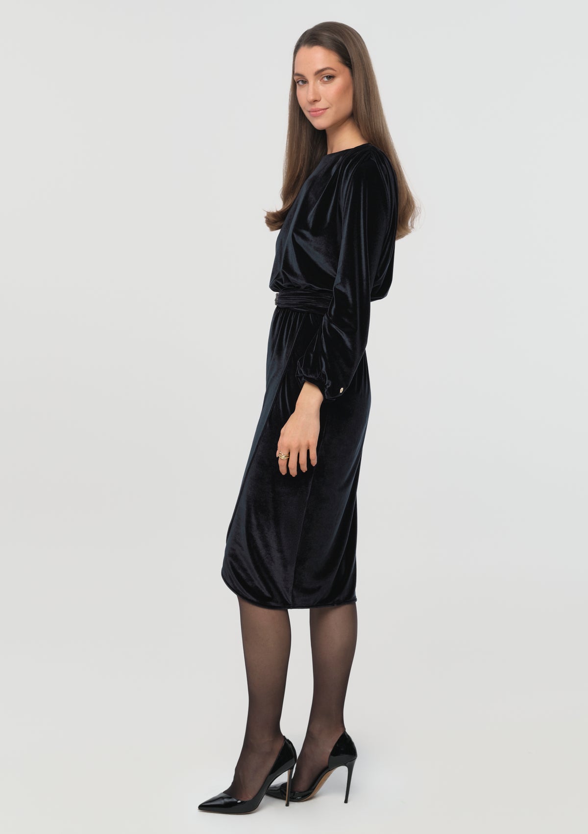 STARLIT Velvet Dress black