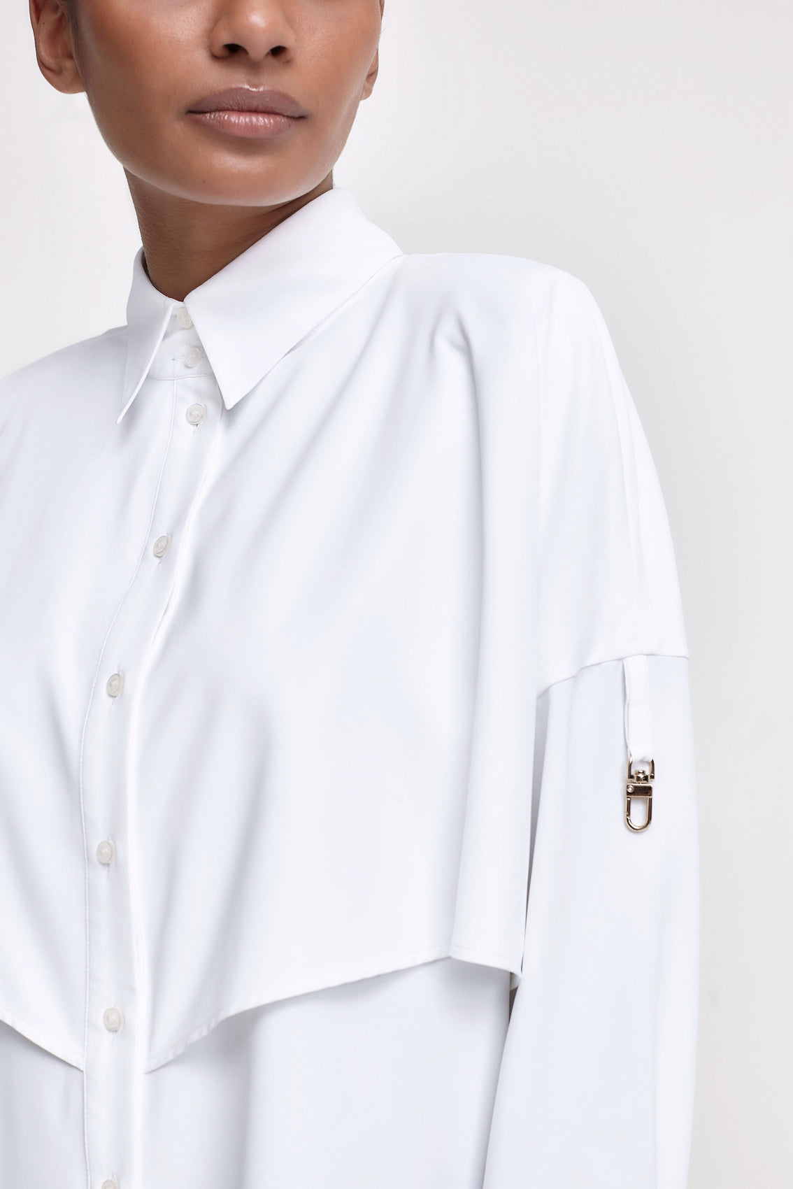 DISQUE Trench Shirt white