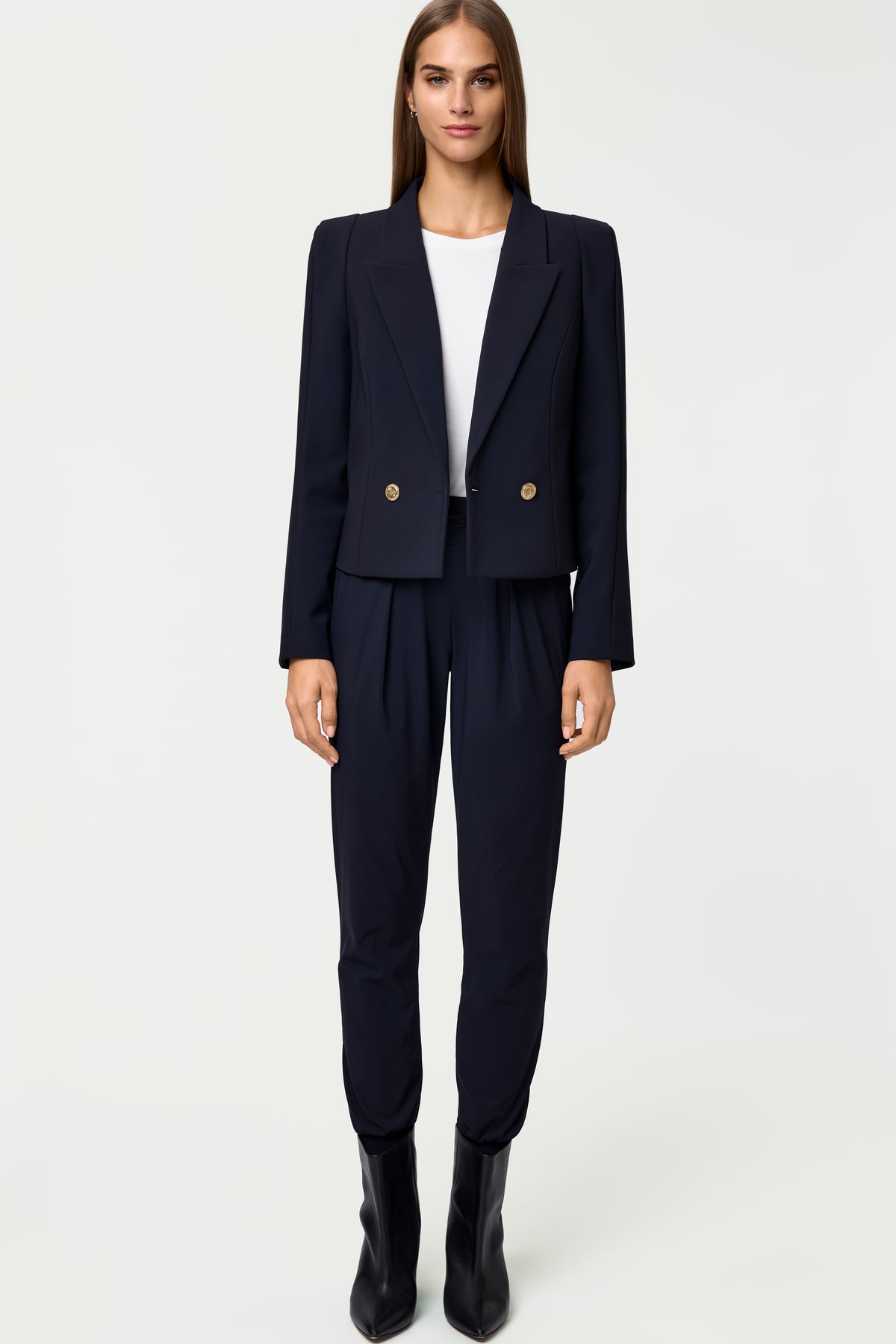 TROINA Stretch Blazer deep navy