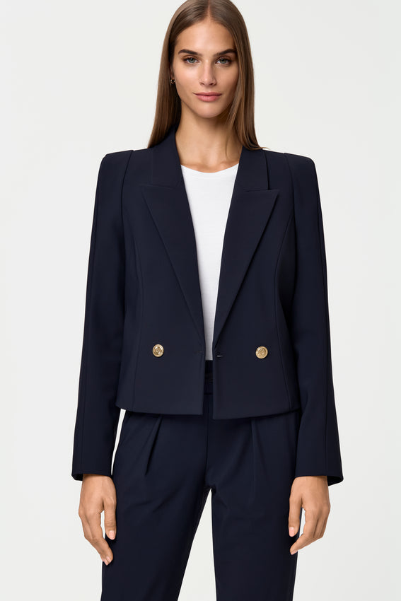TROINA Stretch Blazer deep navy