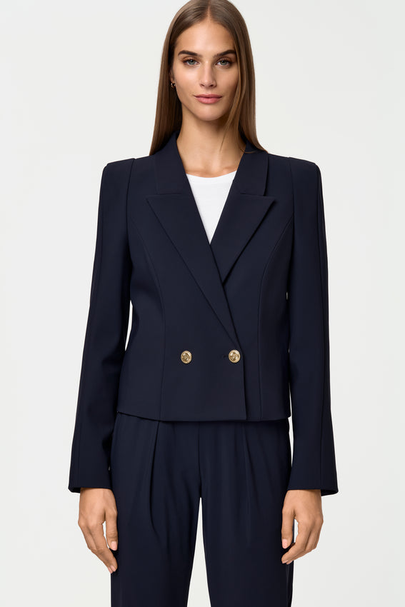 TROINA Stretch Blazer deep navy