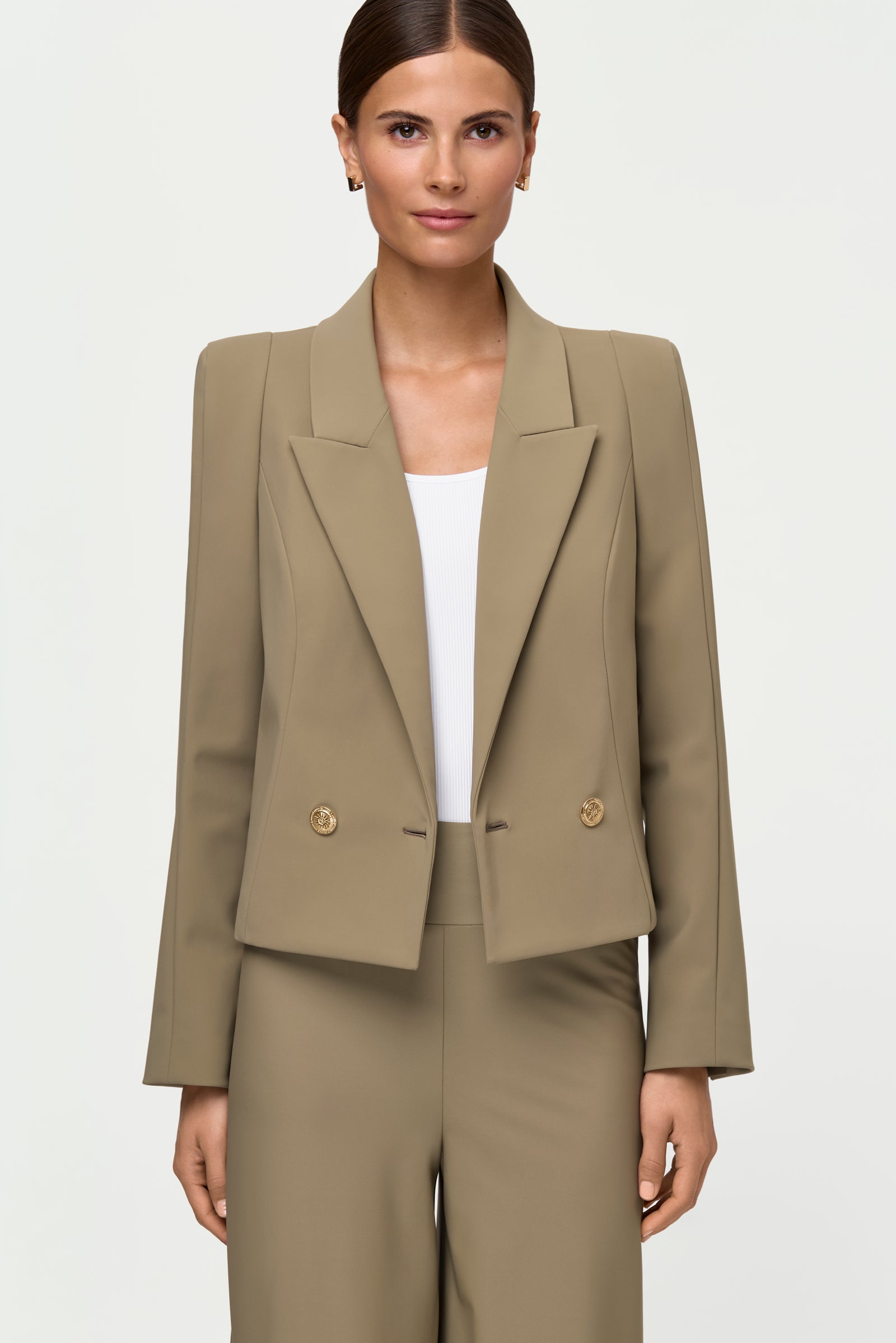 TROINA Stretch Blazer oliva
