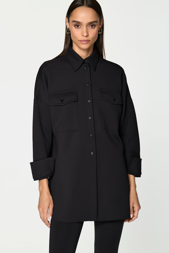 ERICE Hemd Jacke schwarz