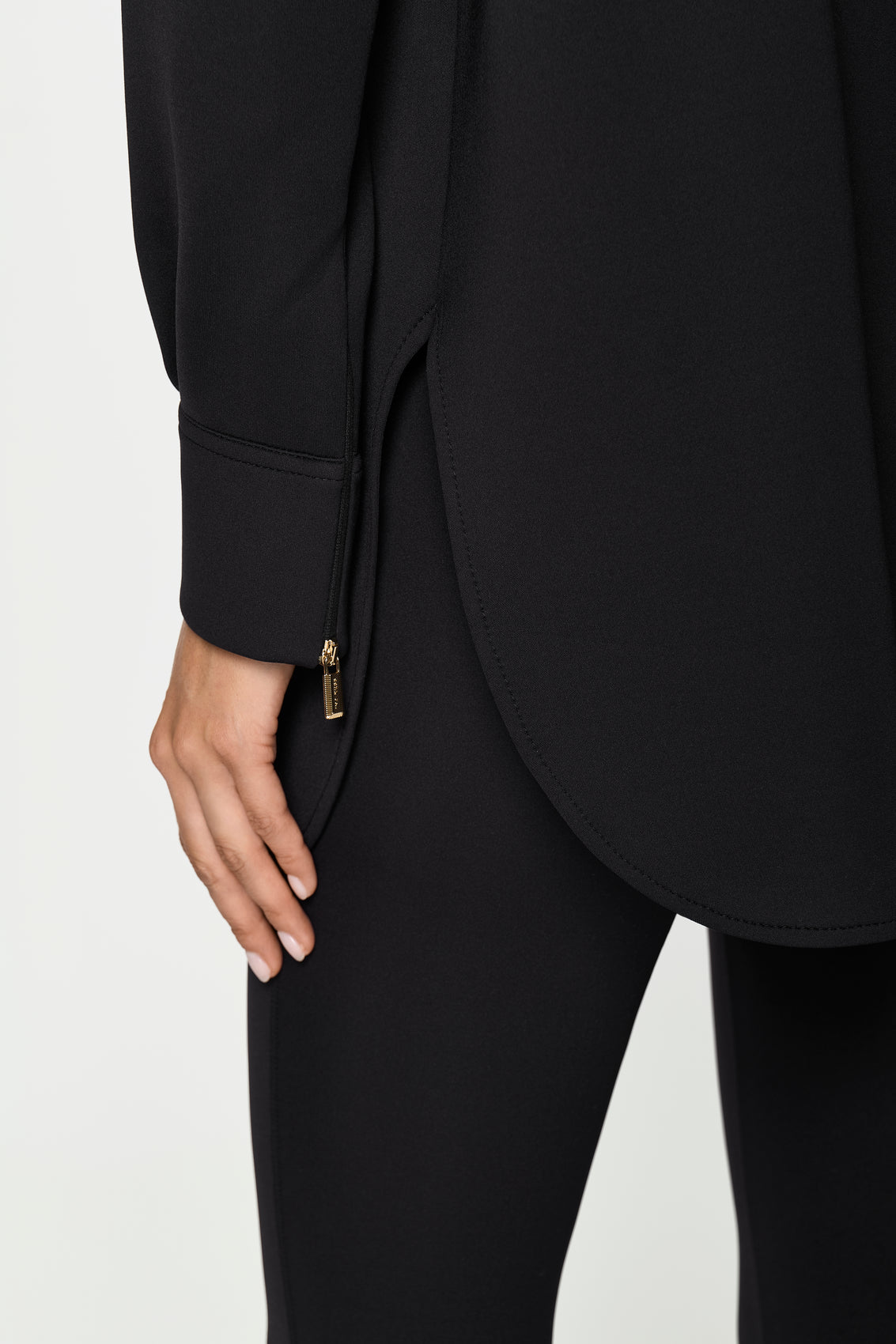 ERICE Hemd Jacke schwarz