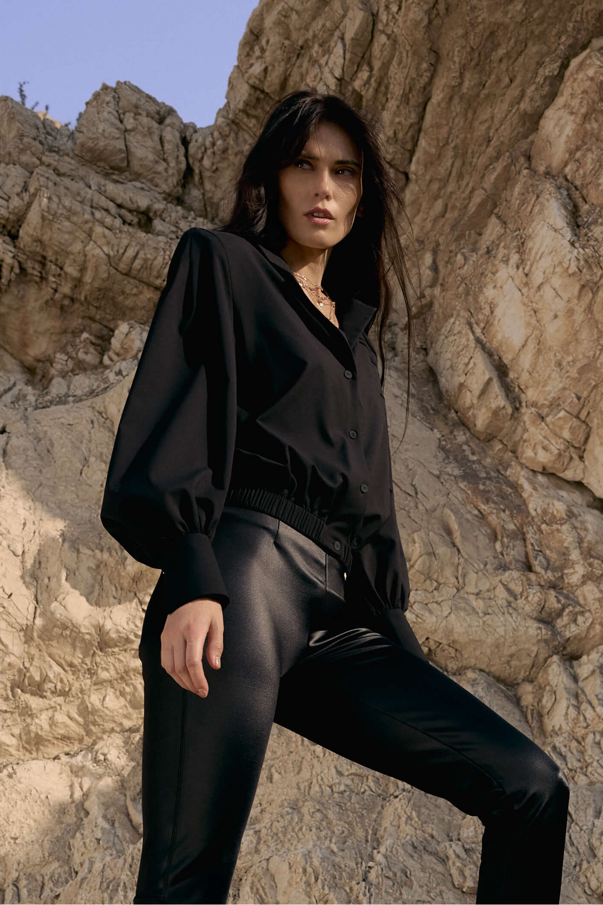 VENTA Stretch Shirt black