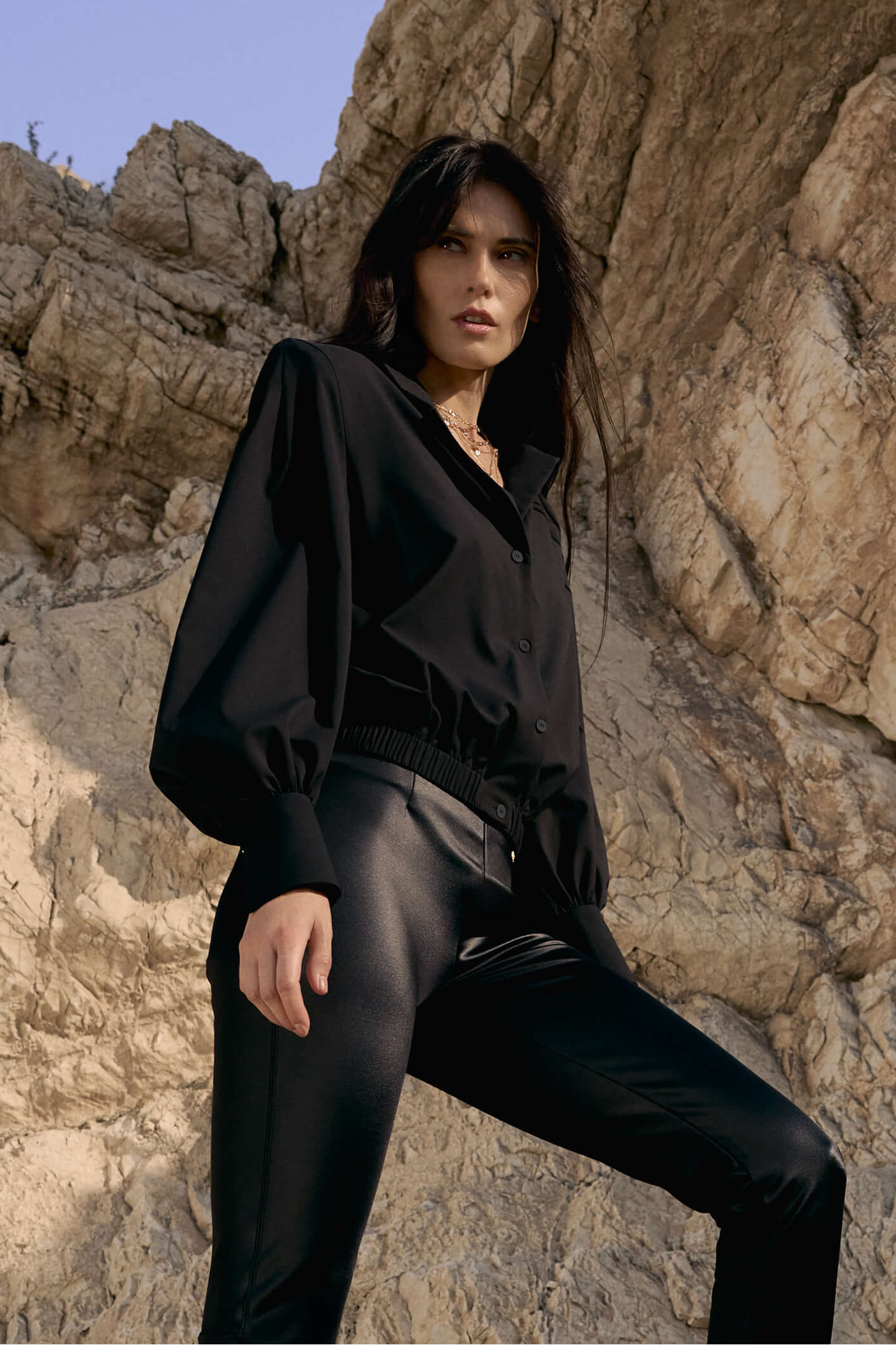 VENTA Stretch Shirt black