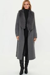 MARMEIRA Wool Cashmere Coat crystal grey