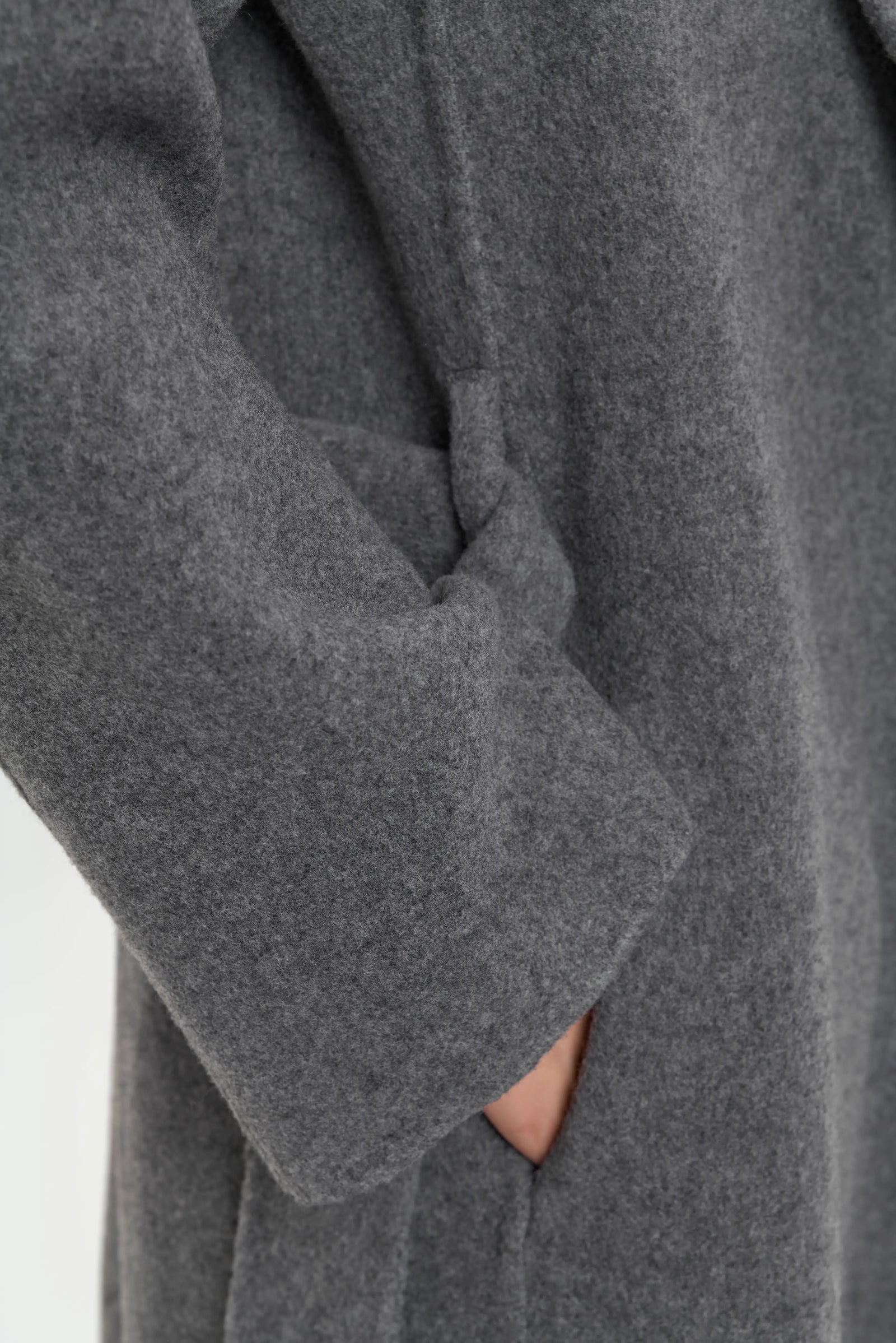 MARMEIRA Woll-Kaschmir Mantel crystal grey