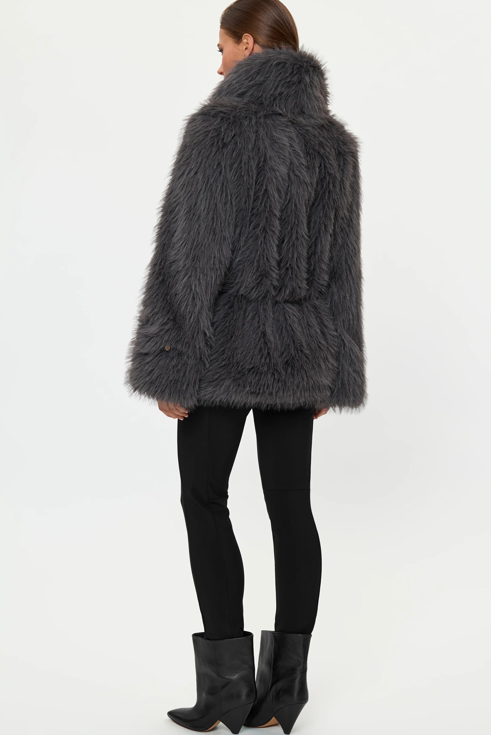 MARMOTA Faux Fur Coat crystal grey