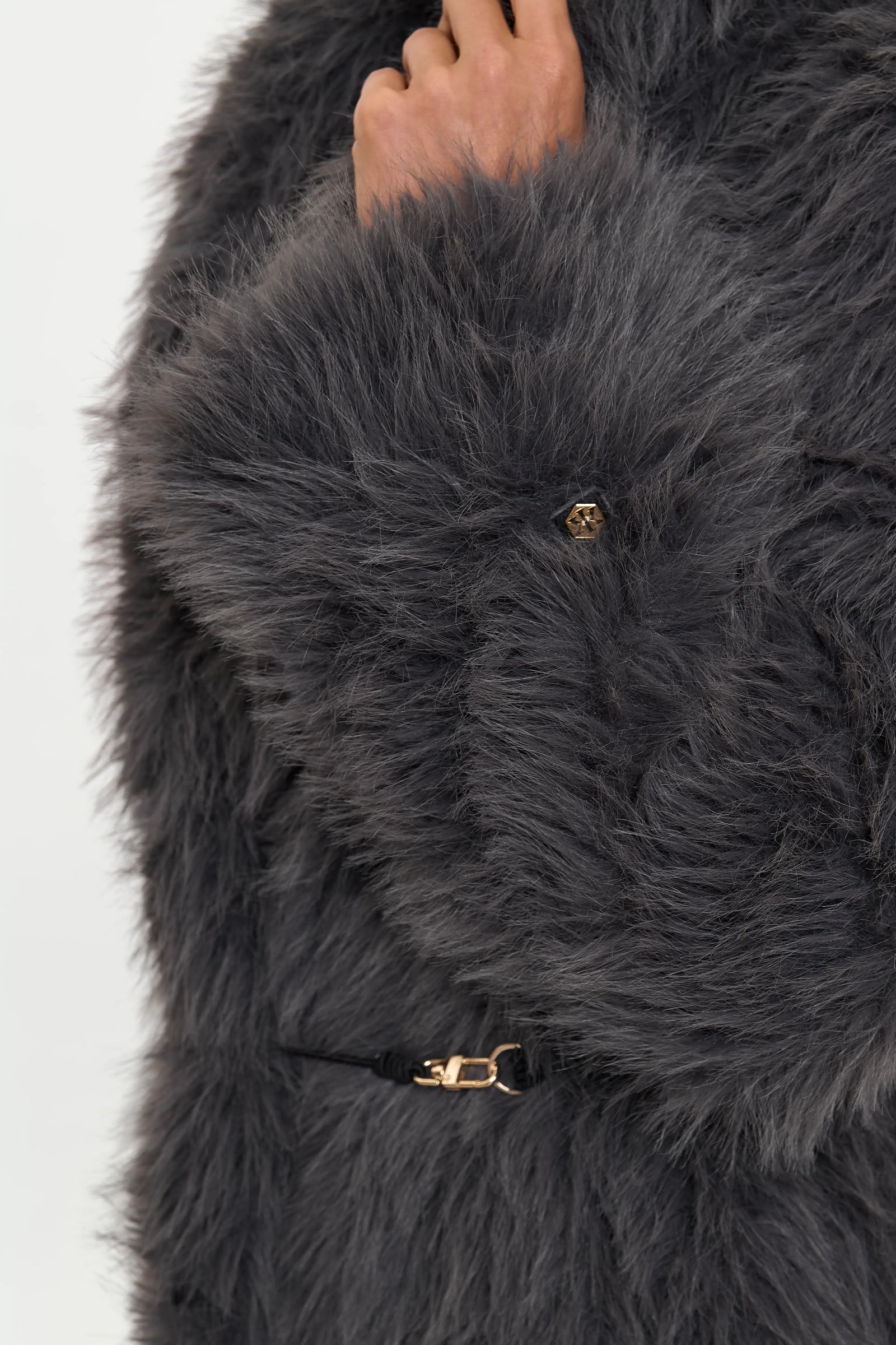 MARMOTA Faux Fur Coat crystal grey