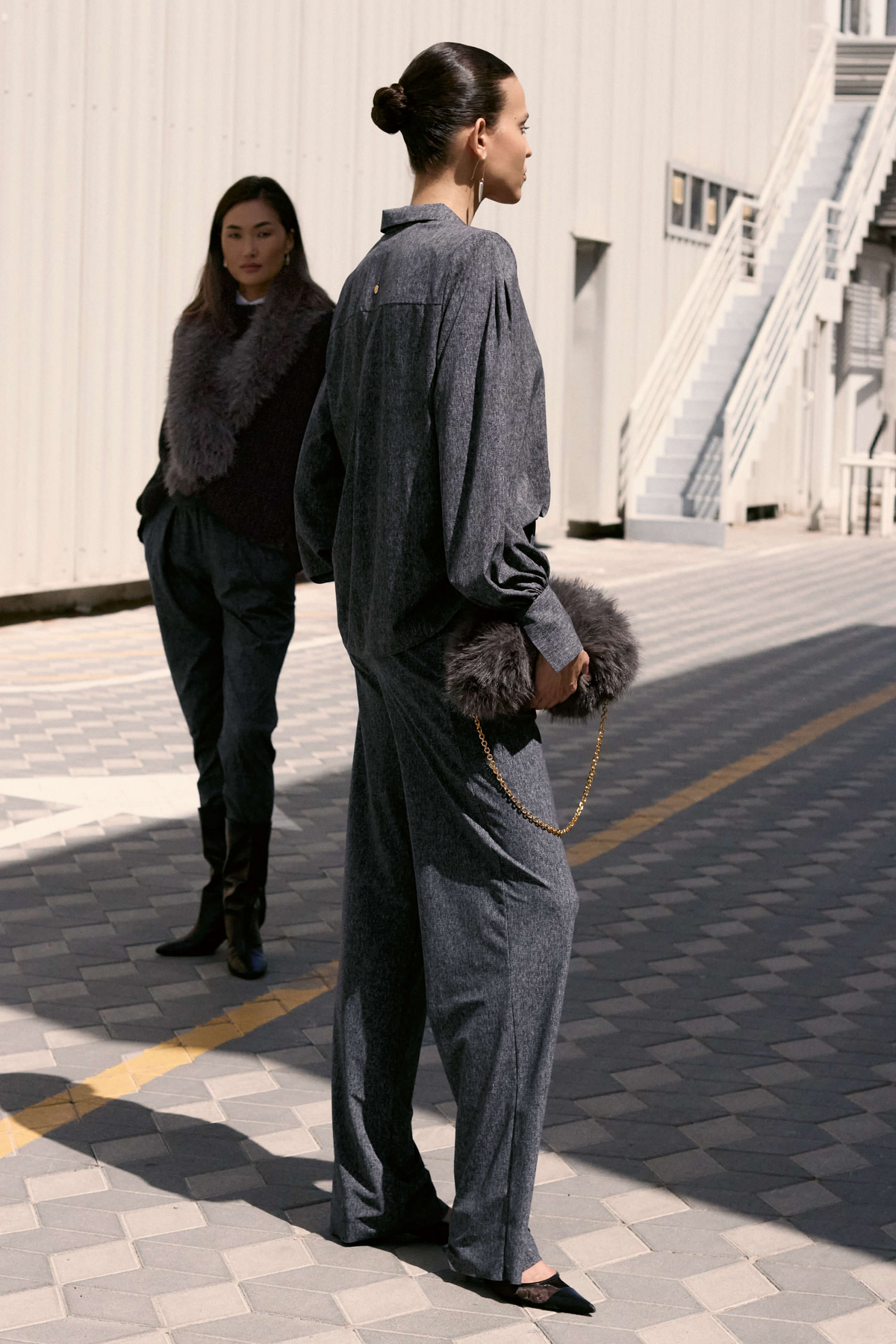 NYRA Stretch Shirt mica