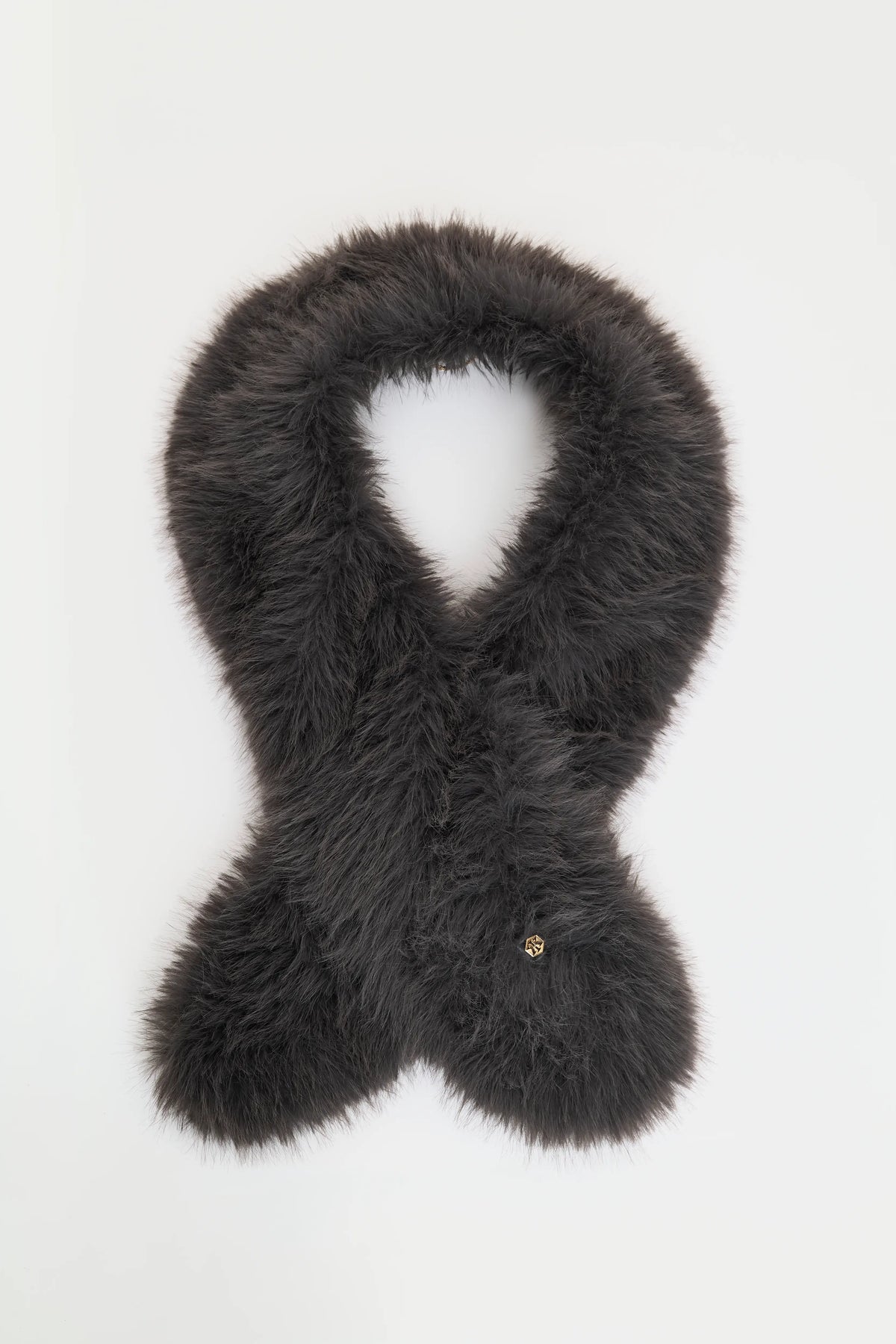 BRINA Faux Fur Schal crystal grey