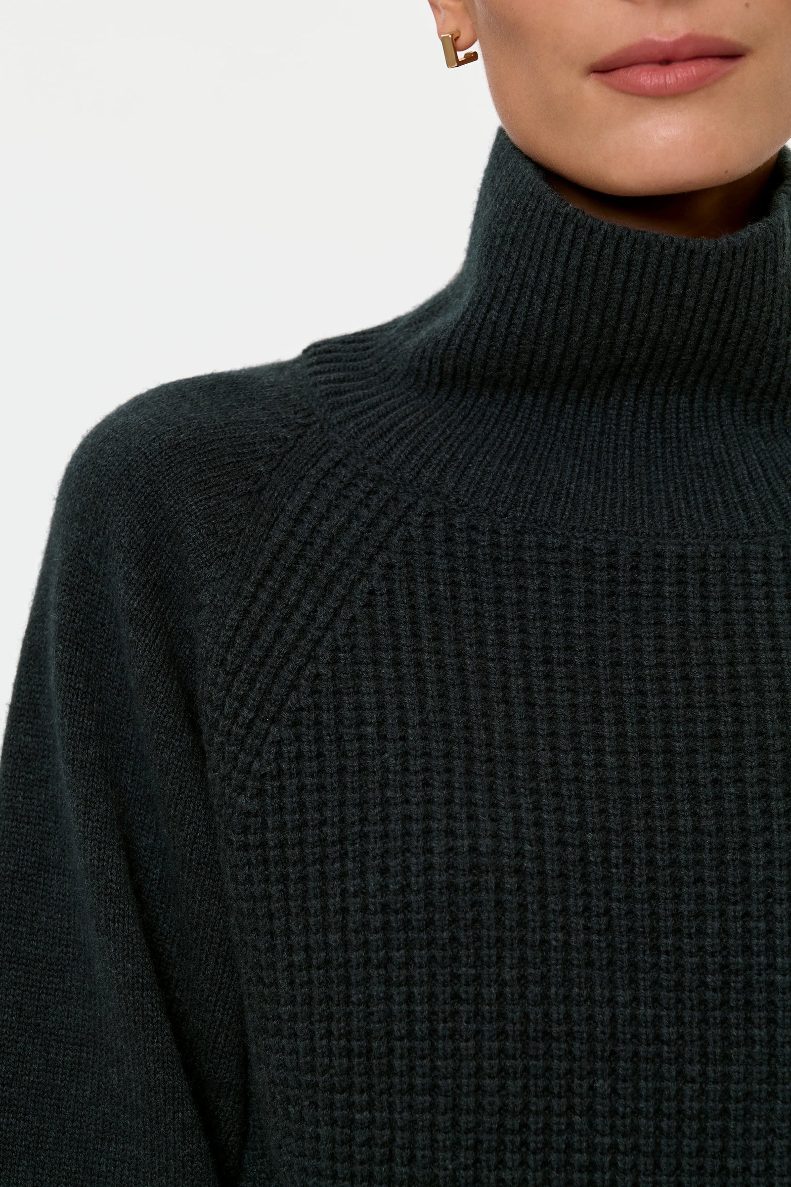 CRISCRA Cashmere Turtleneck forest
