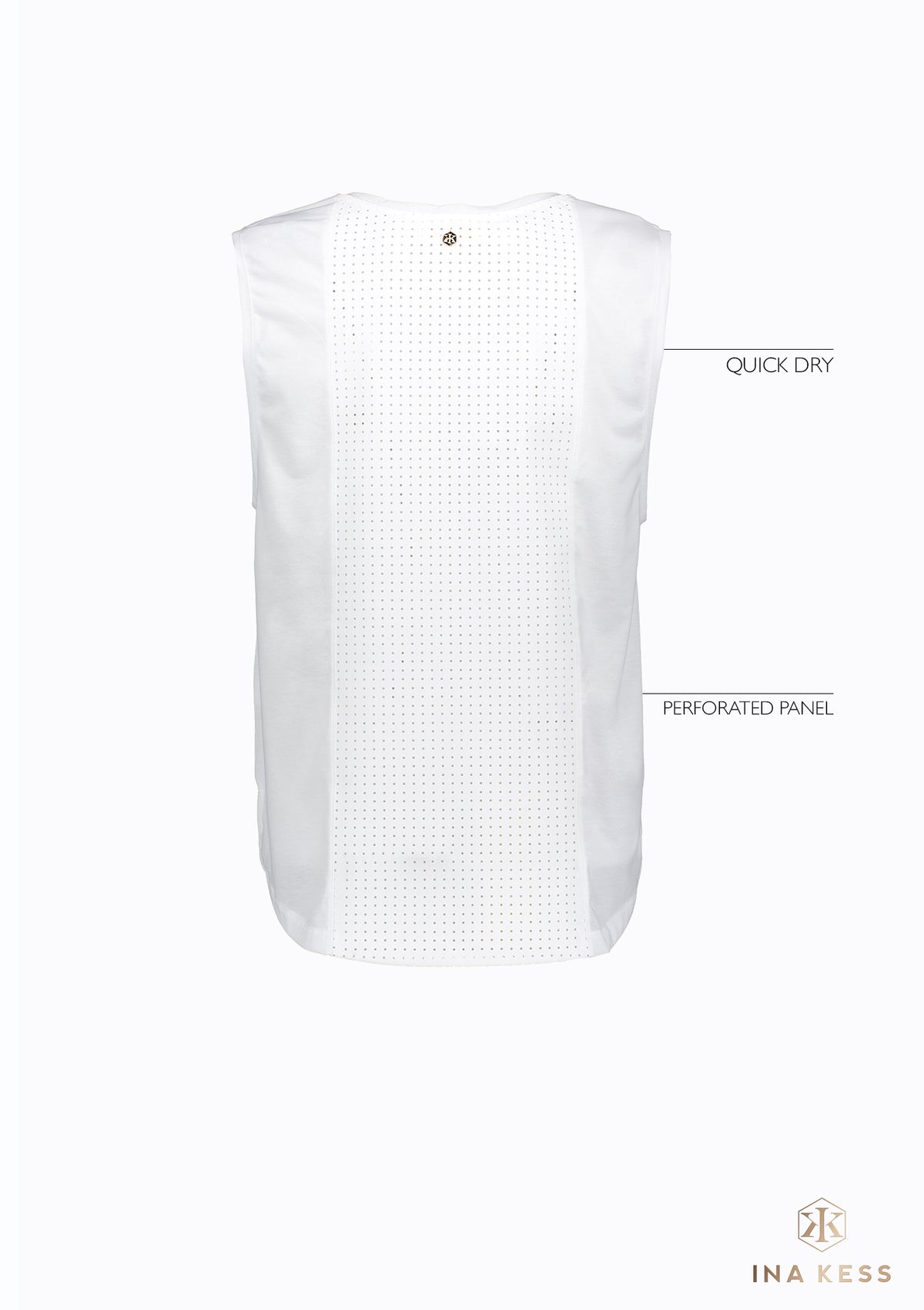 PANELLED Muscle Top white