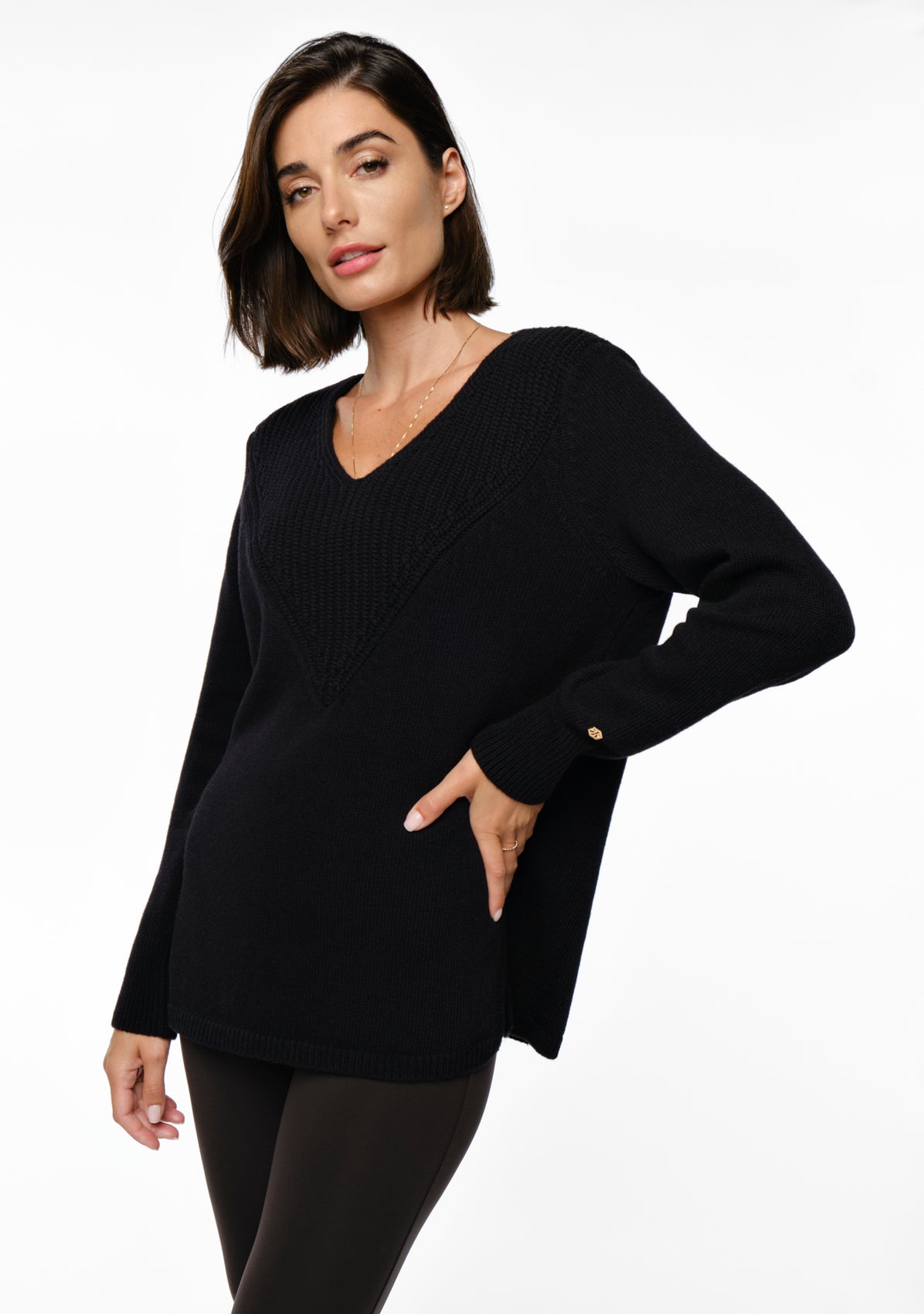 NEROLA Merino Cashmere Pullover black