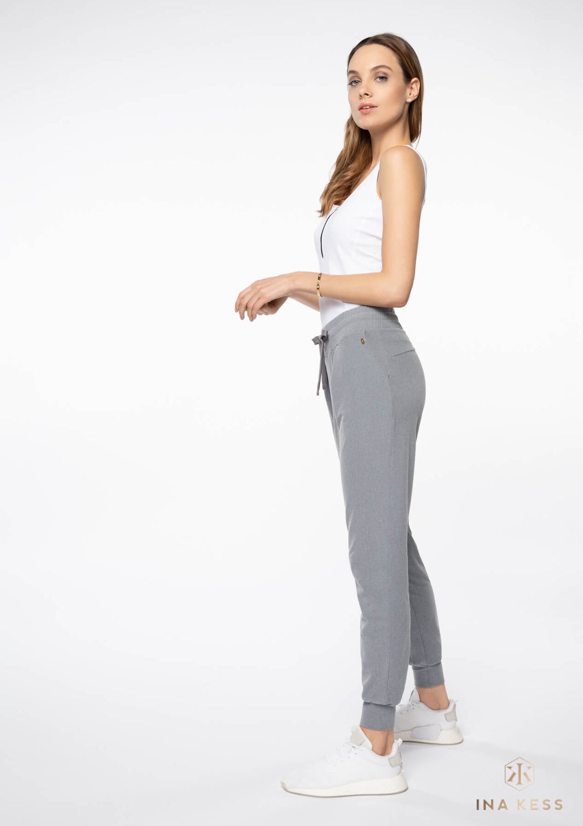 LUXE PLUSH Track Pants crystal grey
